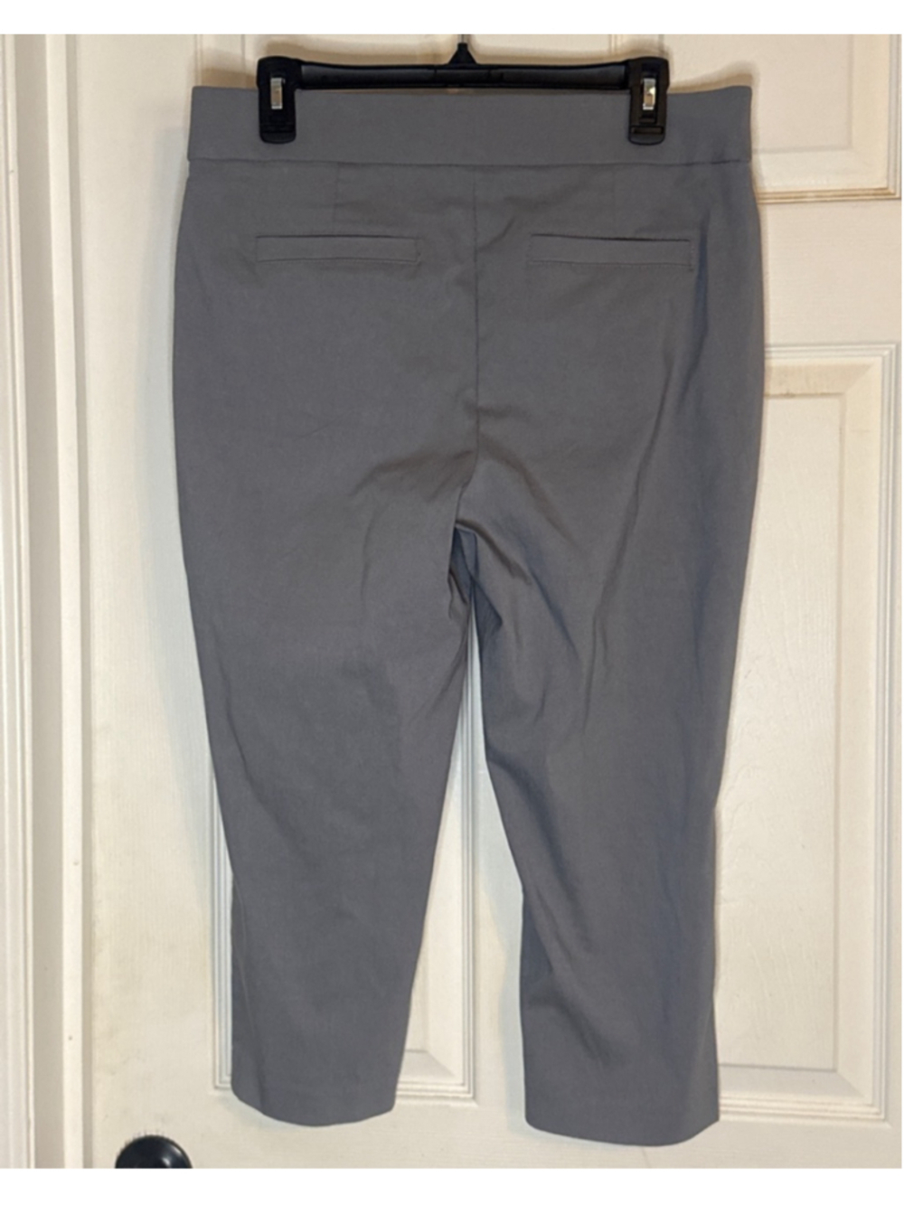 Kim Rogers Gray Ankle Cropped Pants Size 12 - Picture 2 of 3